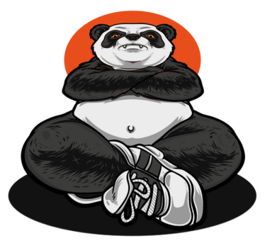 Panda a nyugalom ölelésében vinil szőnyeg állat - TenStickers