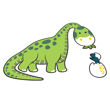 Cuki dinoszaurusz tojásvinil szőnyeg Állat - TenStickers
