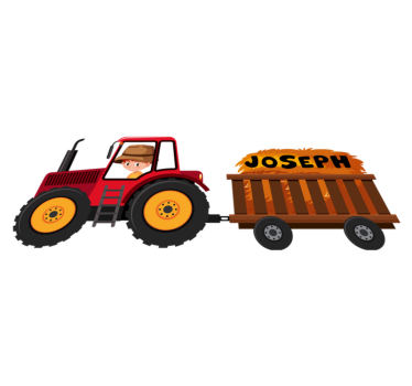 Vinil szőnyeg állat - traktor szénával - TenStickers