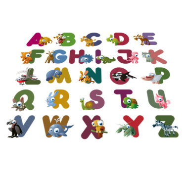 Állatos ábécé vinil szőnyeg - TenStickers