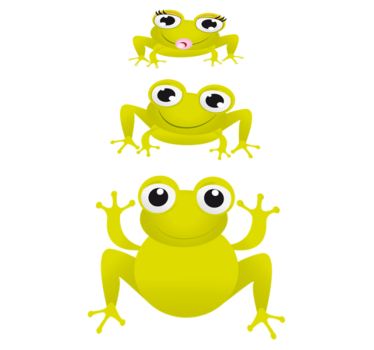 Bébi békák vinil szőnyeg állat - TenStickers