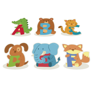 Vinil szőnyeg állat - állatos abc gyerekeknek - TenStickers
