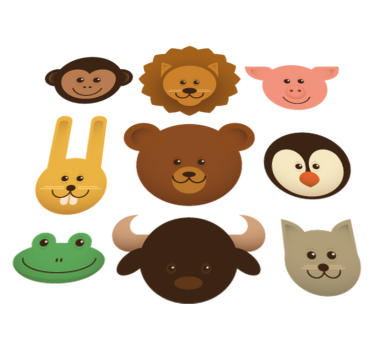 Boldog lények vinil szőnyeg állat - TenStickers