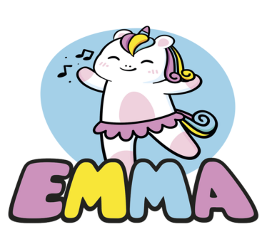 Balerina egyszarvú vinil szőnyeg állat - TenStickers