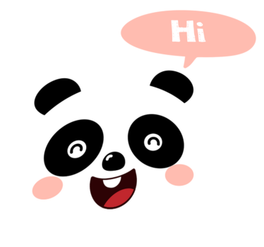 Vinil szőnyeg állat - mesebeli panda köszönéssel - TenStickers