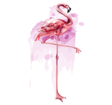 Elegáns flamingó siluett vinil szőnyeg Állat - TenStickers