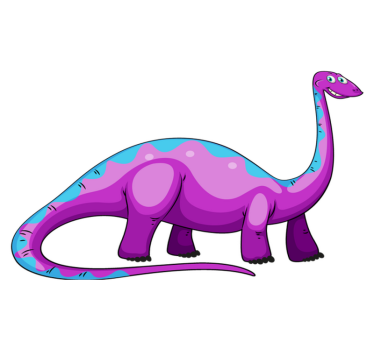 Játékos lila dinoszaurusz vinil szőnyeg állat - TenStickers