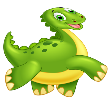 Cuki zöld dinoszaurusz vinil szőnyeg állat - TenStickers