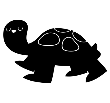 Vinil szőnyeg állat óriás fekete teknős - TenStickers