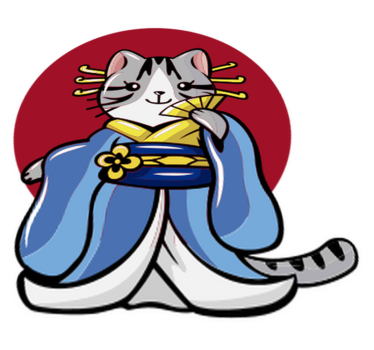 Vinil szőnyeg állat japán dekoratív macska - TenStickers