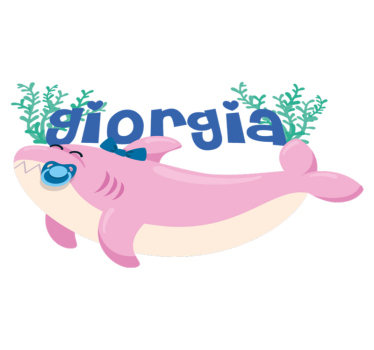 Baby shark névvel lány vinil szőnyeg állat - TenStickers