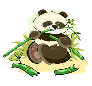 Cuki panda embléma vinil szőnyeg állat - TenStickers