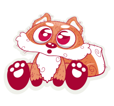Cuki anime róka vinil szőnyeg állat - TenStickers