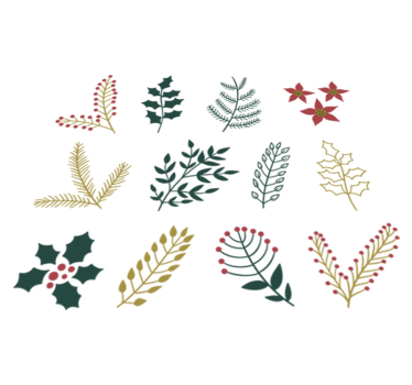 Karácsonyi díszek vinil szőnyeg étkező - TenStickers