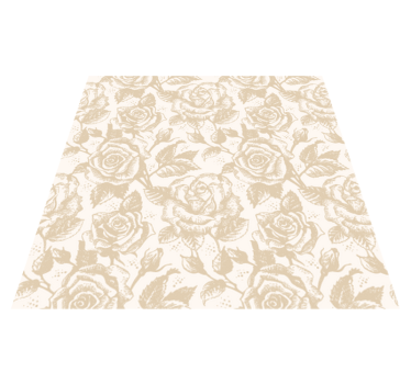 Beige vintage rózsák vinil szőnyeg étkező - TenStickers