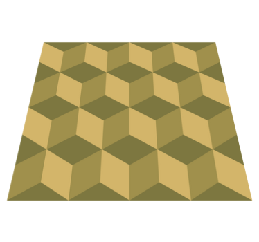 Beige 3d kockák vinil szőnyeg étkező - TenStickers