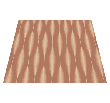 Ikat kasuri mocha mousse geometriai vinil szőnyeg - TenStickers