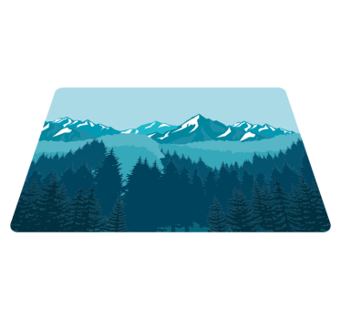 Vinil szőnyeg természet - teljes kék/zöld táj - TenStickers