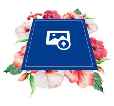 Hibiszkusz virágmintás vinil szőnyeg természet - TenStickers