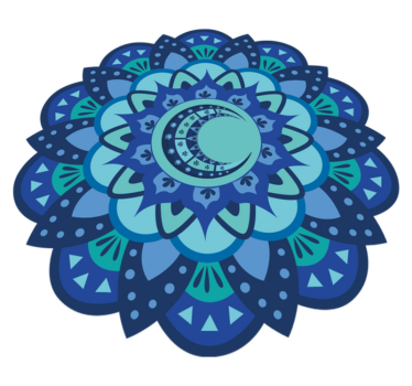 Részletes botanikai mandala vinil szőnyeg természet - TenStickers
