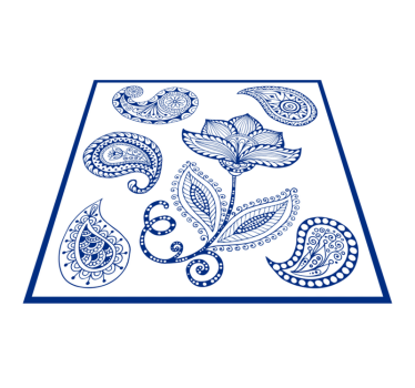 Botanikai paisley elem vinil szőnyeg természet - TenStickers