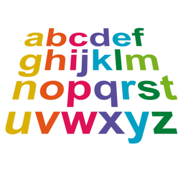 Minimalista színes ábécé vinil szőnyeg gyerekeknek - TenStickers