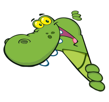 Zöld boldog krokodil vinil szőnyeg gyerekeknek - TenStickers