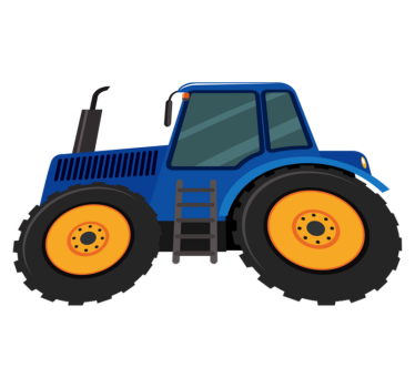 Kék traktor vinil szőnyeg gyerekeknek - TenStickers