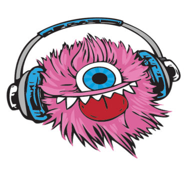 Rózsaszín szőrös szörny vinil szőnyeg gyerekeknek - TenStickers