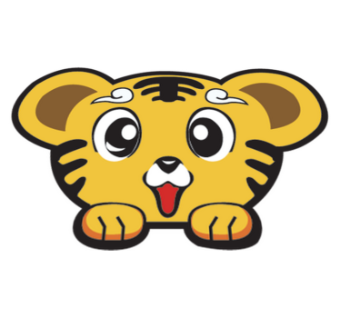 Boldog tigris vinil szőnyeg gyerekeknek - TenStickers