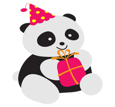 Ajándékos kis panda vinil szőnyeg gyerekeknek - TenStickers
