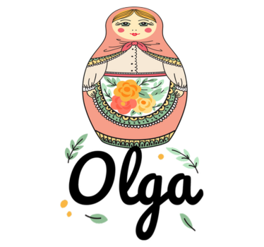 Névvel ellátott matrioska vinil szőnyeg gyerekeknek - TenStickers