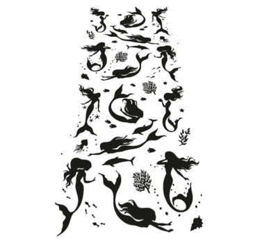 Szirénás vinil szőnyeg fürdő esetében - TenStickers
