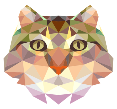 vinil szőnyeg állat geometrikus macska - TenStickers