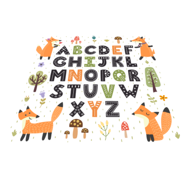 Lenyűgöző ábécé vinil szőnyeg - TenStickers