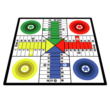 Parchis játék vinil szőnyeg - TenStickers