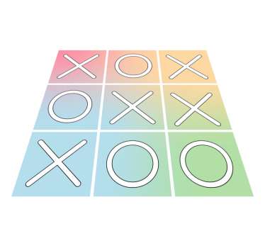 Tic tac toe vinyl szőnyeg játék - TenStickers