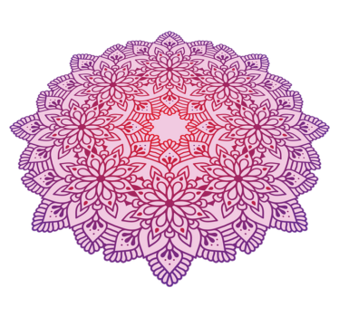 Elegáns virág színes mandala vinil szőnyeg - TenStickers
