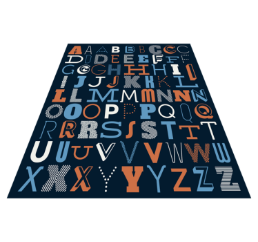 Tipográfiai ábécé vinil mat - TenStickers