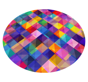 Modern színes mozaik vinil szőnyeg - TenStickers