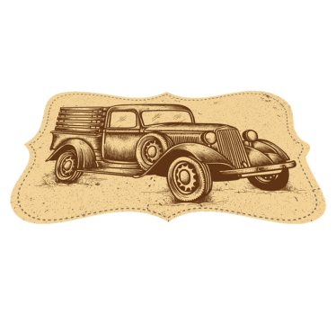 Vintage stílusú teherautó szőnyeg - TenStickers