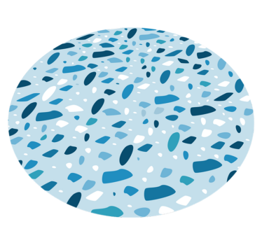 Kék terrazzo textúra kő vinil szőnyeg - TenStickers