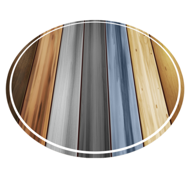 Kerek fa vinyl szőnyeg - TenStickers