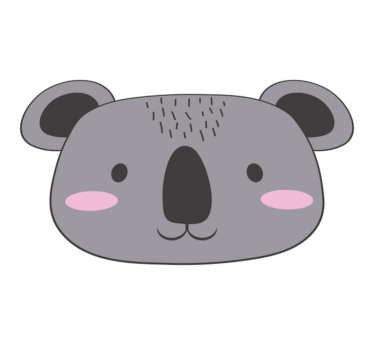 Koala arc állat vinyl szőnyeg - TenStickers