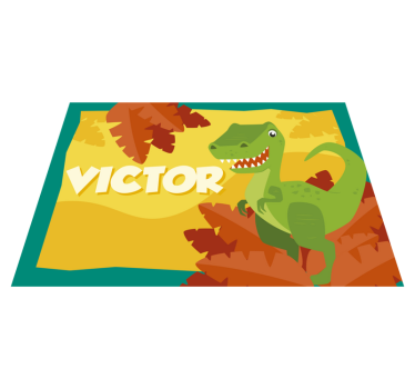Dinoszaurusz személyre szabása Vinil szőnyeg nevekkel - TenStickers