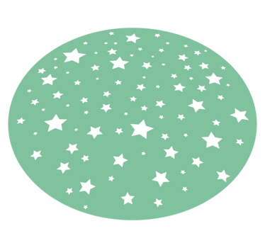 Zöld csillag gyerekek bakelit szőnyeg - TenStickers