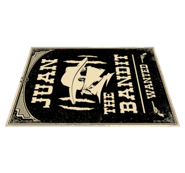 Nyugati bandita téma Vinil szőnyeg nevekkel - TenStickers