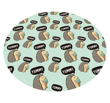 Sündisznó örömére vinil szőnyeg gyerekek - TenStickers