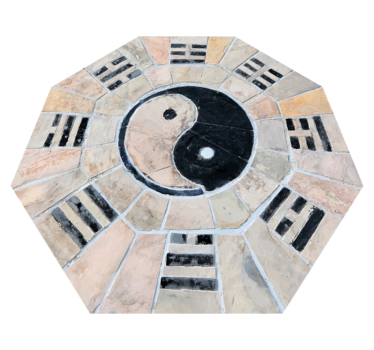 Márvány ying és yang textúra szőnyeg - TenStickers