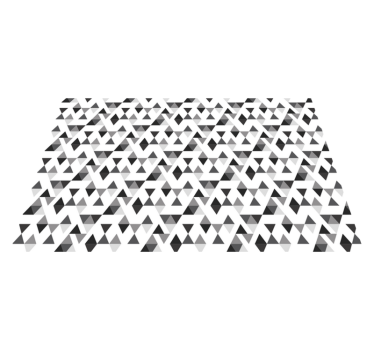 Fekete-fehér háromszögek geometriai vinilszőnyeg - TenStickers